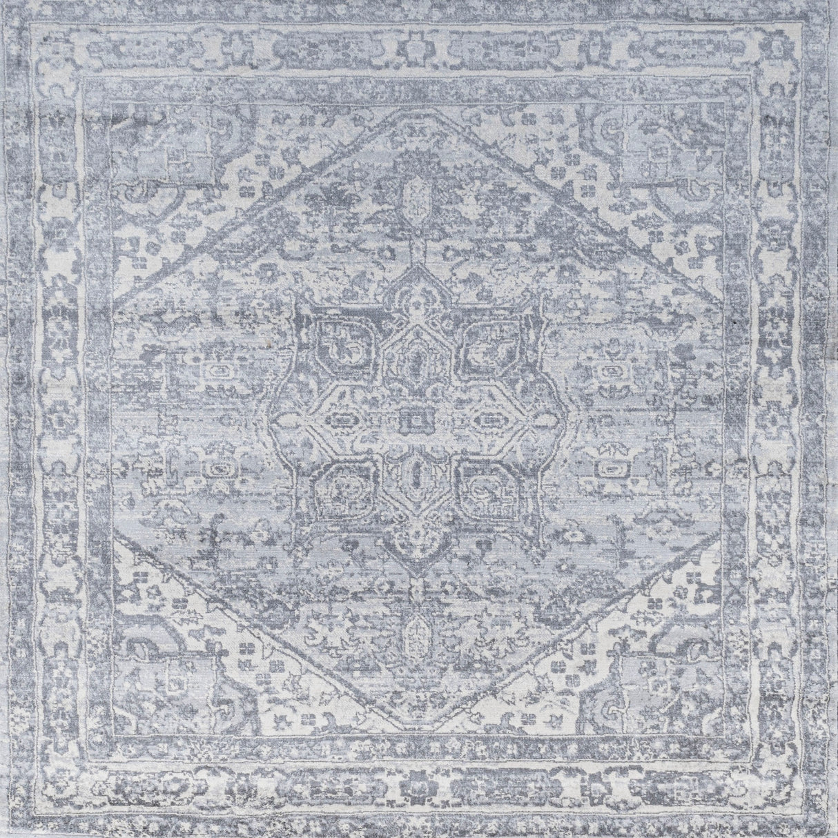 Persian Vintage Medallion Square Area Rug