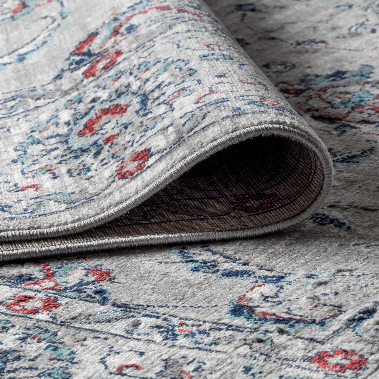 Gray Modern Persian Vintage Runner Rug