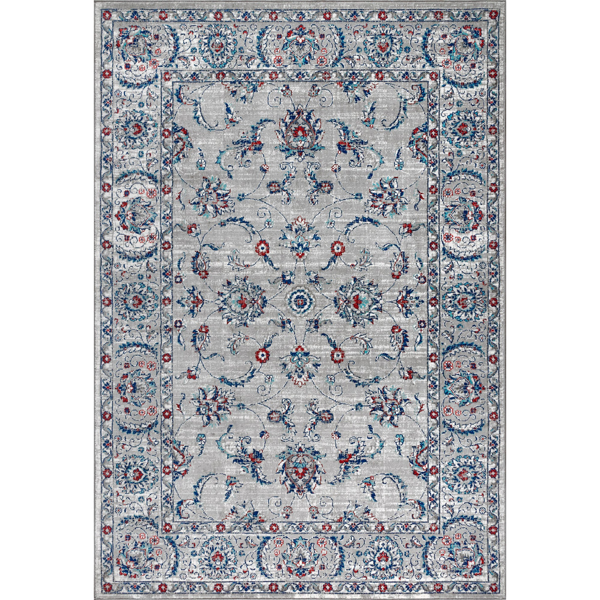 Gray Modern Persian Vintage  Area Rug