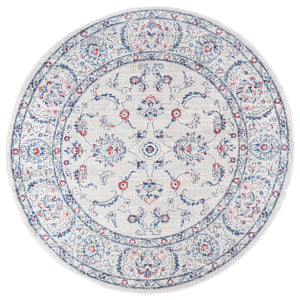 Gray Modern Persian Vintage Round Area Rug