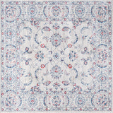 Gray Modern Persian Vintage Square Area Rug