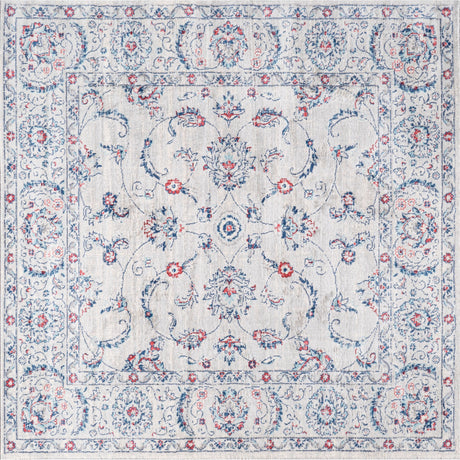 Gray Modern Persian Vintage Square Area Rug