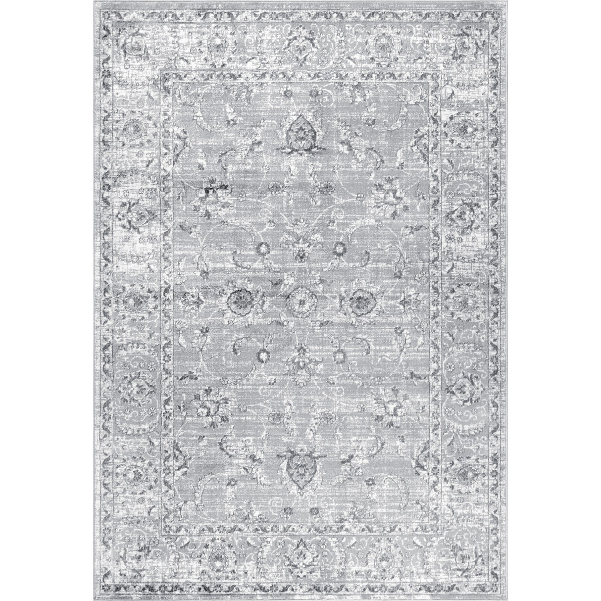 Gray Modern Persian Vintage  Area Rug