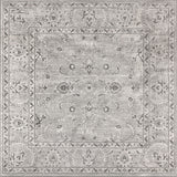 Gray Modern Persian Vintage Square Area Rug