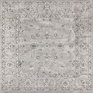 Gray Modern Persian Vintage Square Area Rug