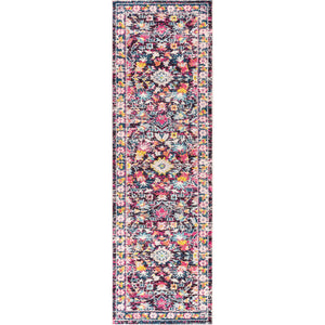 Modern Persian Boho Floral Runner Rug