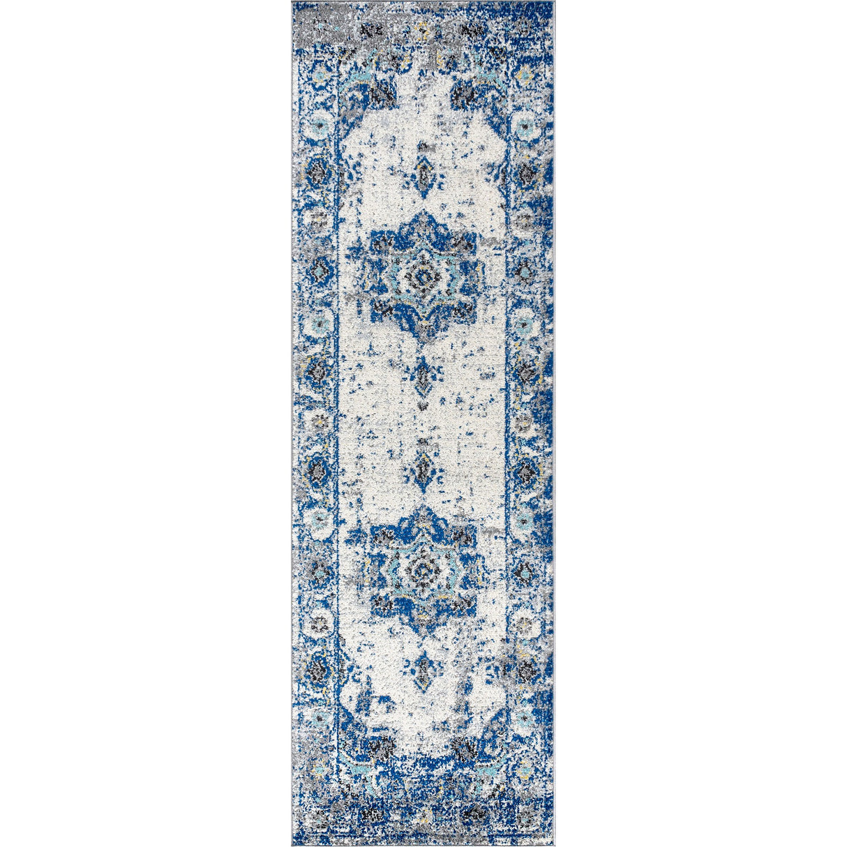 Modern Persian Boho Vintage Medallion Runner Rug