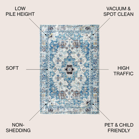 Modern Persian Boho Vintage Area Rug