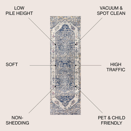 Modern Persian Boho Runner Rug