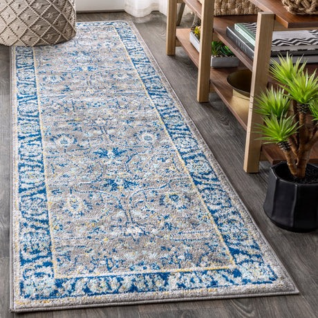 Gray-Modern-Persian-Boho-Floral-Runner-Rug-Runner-Rugs