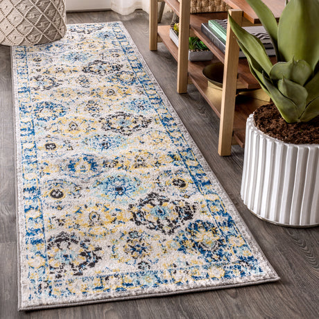 Modern Persian Boho Vintage Trellis Runner Rug