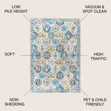 Modern Persian Boho Vintage Trellis Area Rug