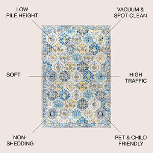 Modern Persian Boho Vintage Trellis Area Rug
