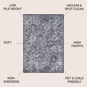 Modern Persian Boho Vintage Trellis Area Rug