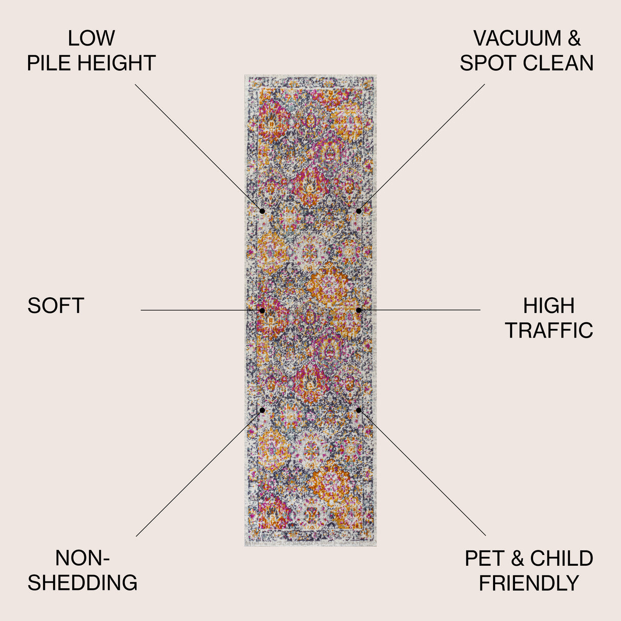 Persian Boho Vintage Runner Rug
