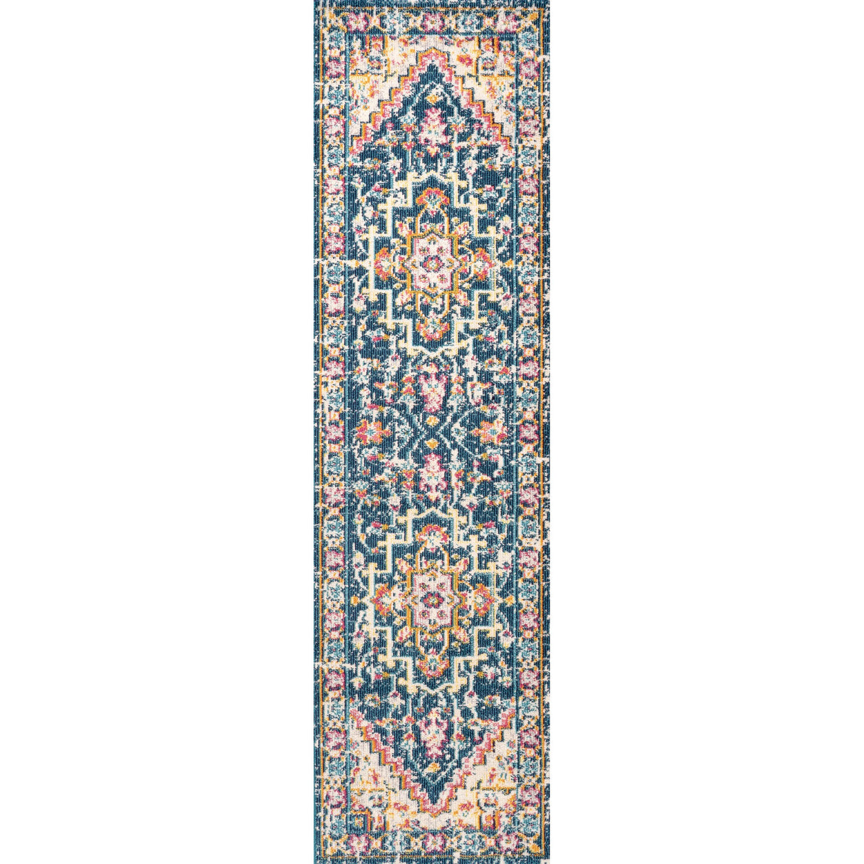 Brooklyn Geometric Medallion Runner Rug