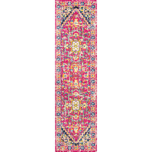 Brooklyn Geometric Medallion Runner Rug