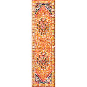 Brooklyn Geometric Medallion Runner Rug