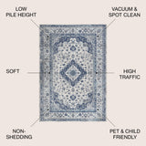 Indhira Ornate Medallion Persian Area Rug