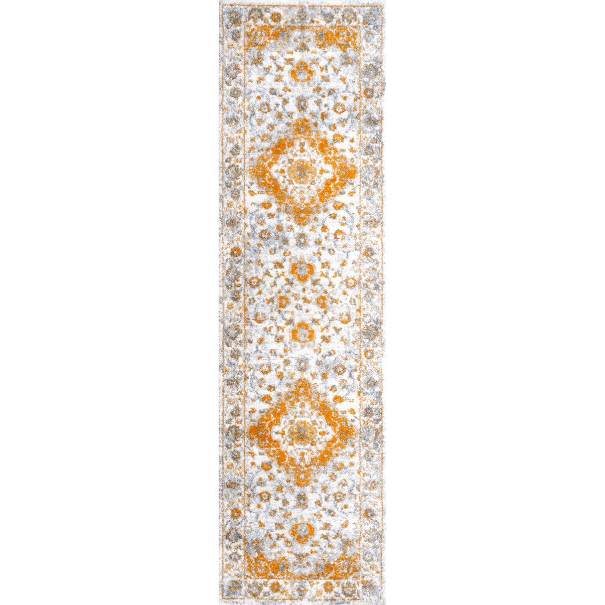 Indhira Ornate Medallion Persian Runner Rug