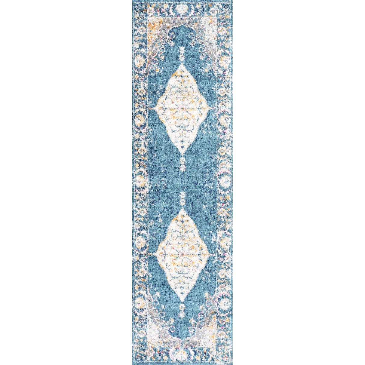 Zelda Bohemian Cottage Medallion Runner Rug