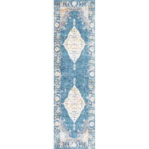 Zelda Bohemian Cottage Medallion Runner Rug