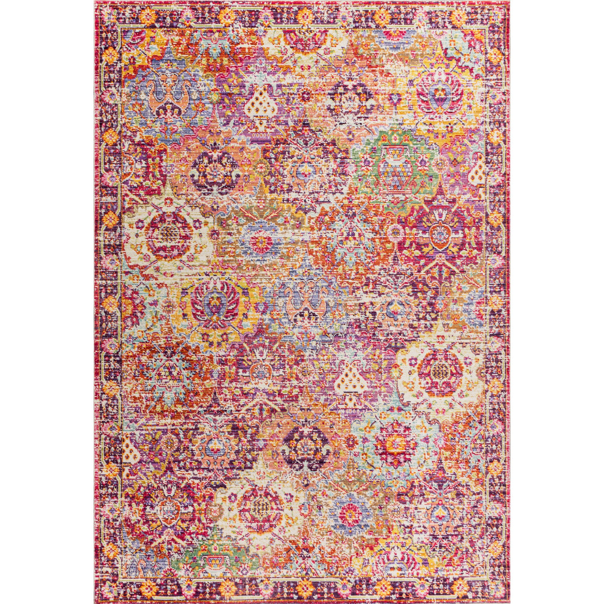 Flori Bohemian Medallion Deep Area Rug