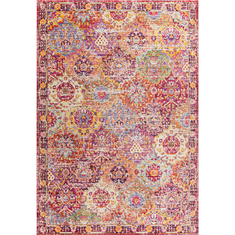 Flori Bohemian Medallion Deep Area Rug