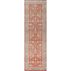 India Flower and Vine Runner Rug