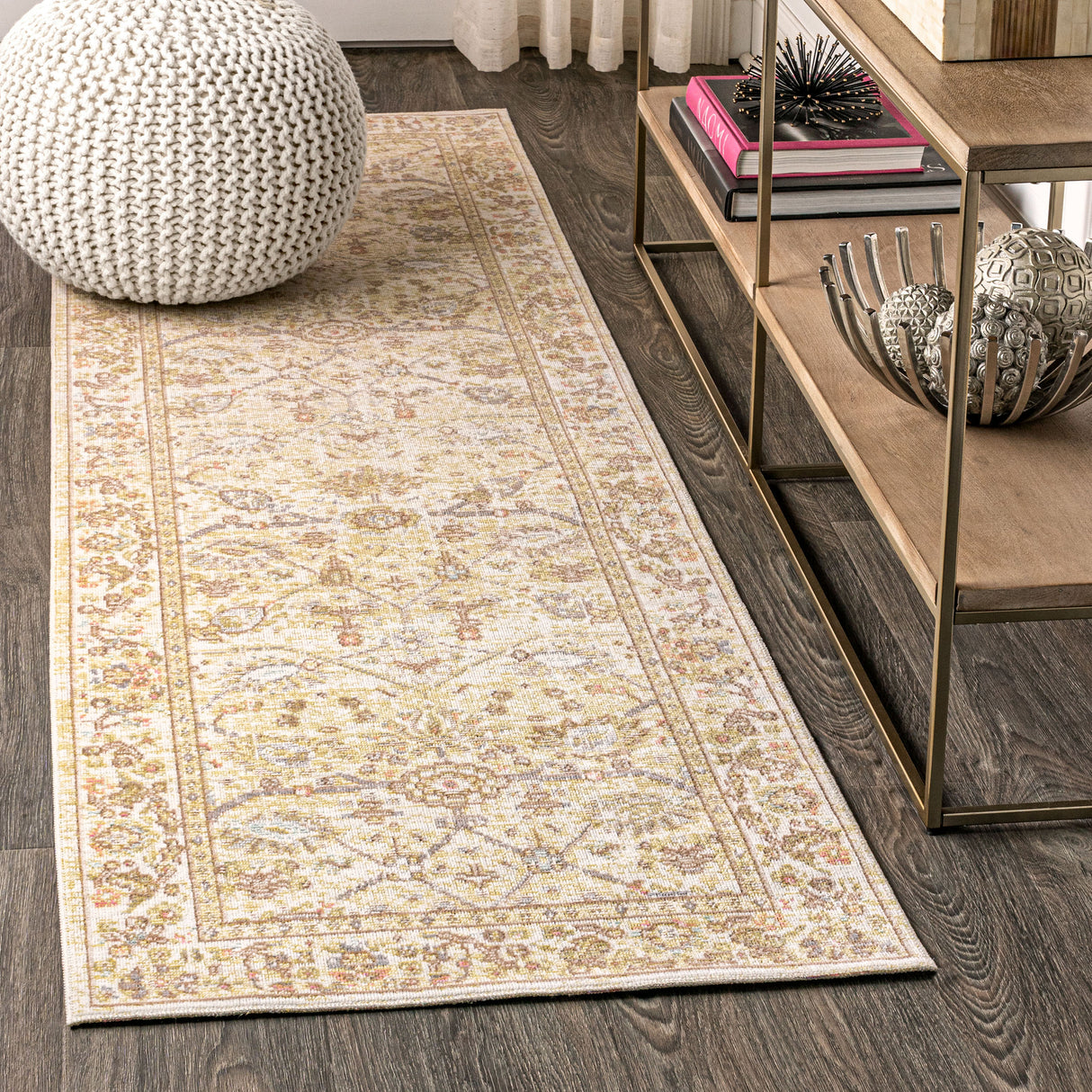 Alba Modern Faded Peshawar Runner Rug