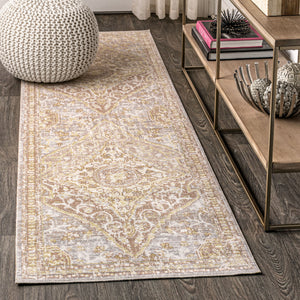 Petras Modern Ornate Medallion Runner Rug