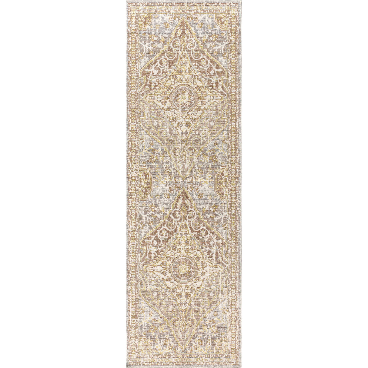 Petras Modern Ornate Medallion Runner Rug