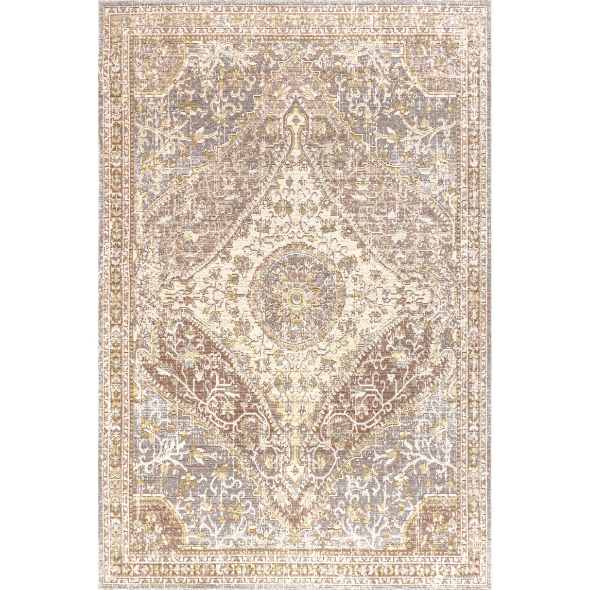 Petras Modern Ornate Medallion Area Rug