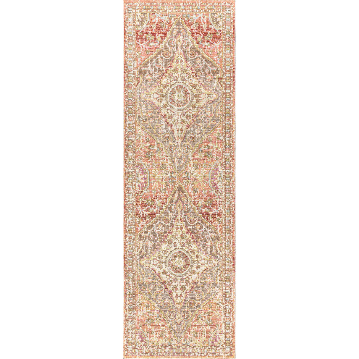 Petras Modern Ornate Medallion Runner Rug