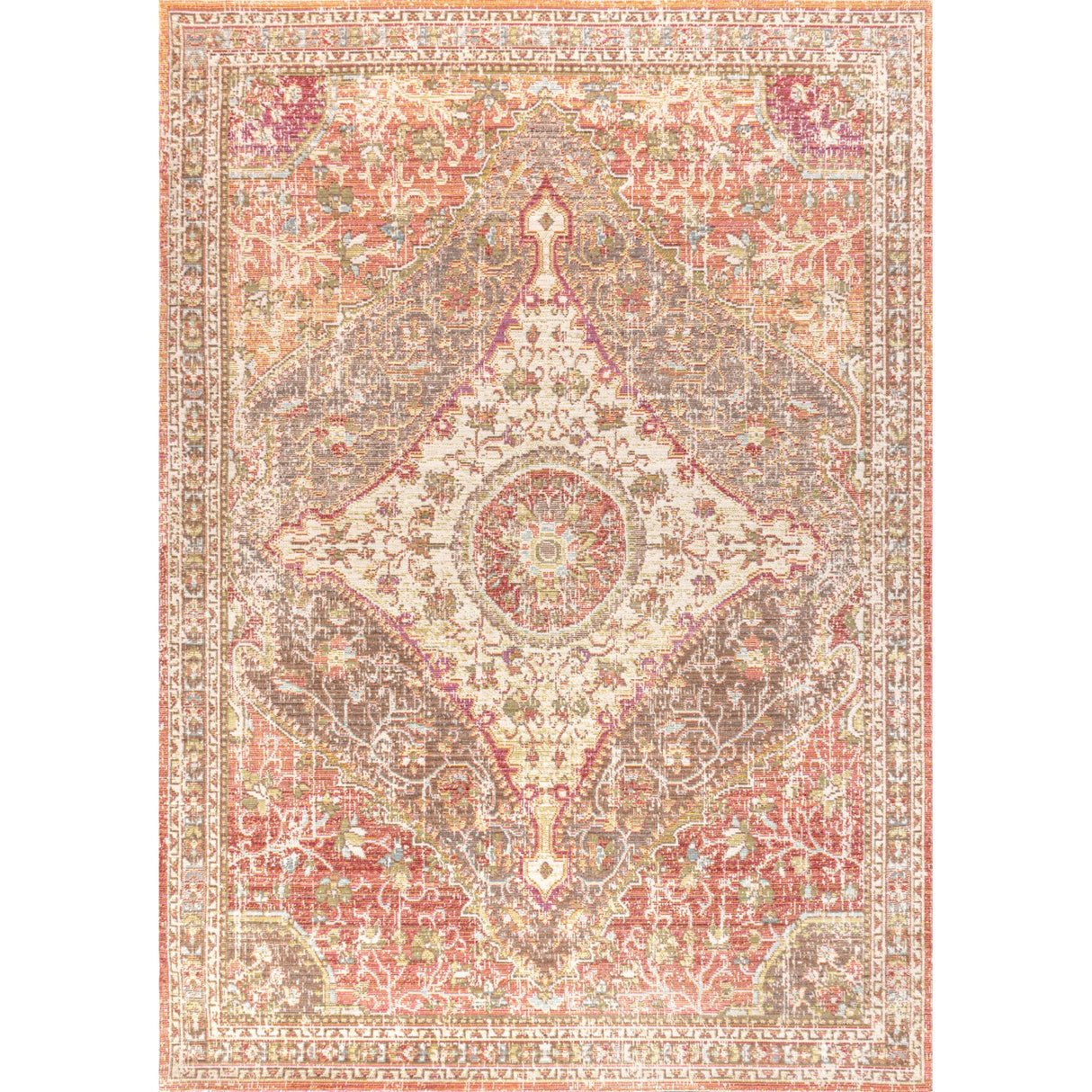 Petras Modern Ornate Medallion Area Rug