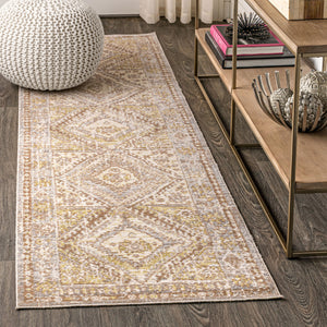 Darija Ornate Geometric Medallion Runner Rug
