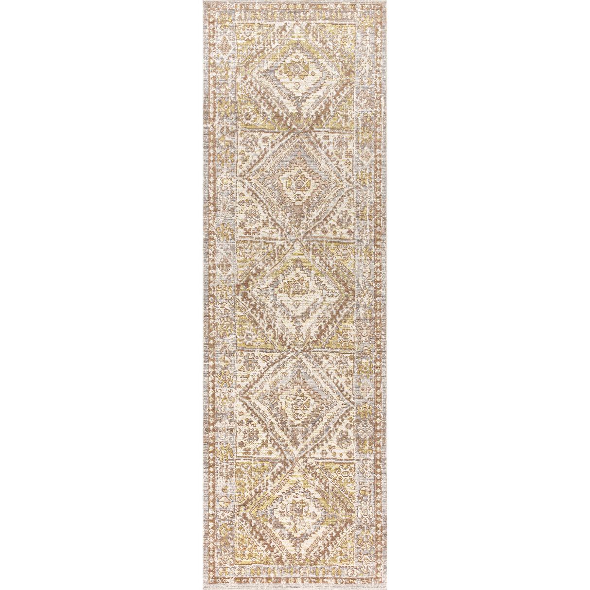 Darija Ornate Geometric Medallion Runner Rug