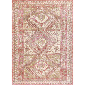 Darija Ornate Geometric Medallion Area Rug