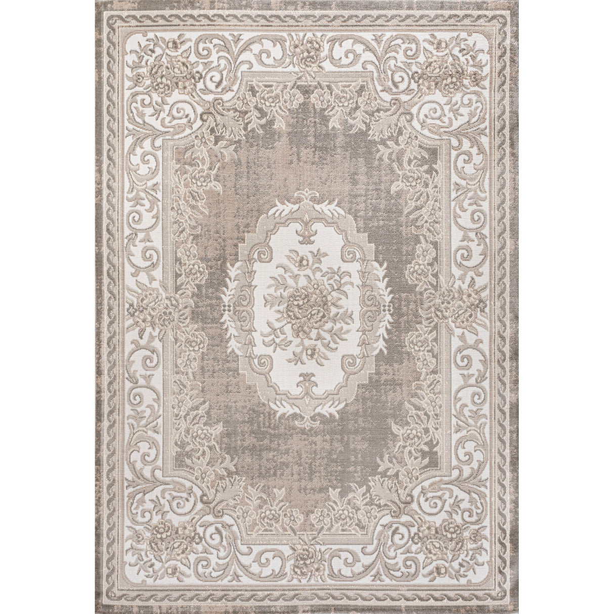 Rosalia Cottage Medallion Vintage Area Rug