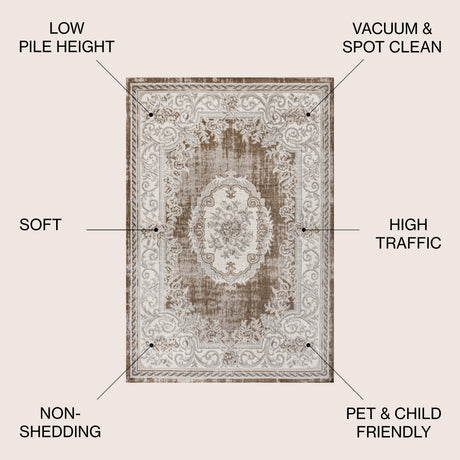 Rosalia Cottage Medallion Area Rug