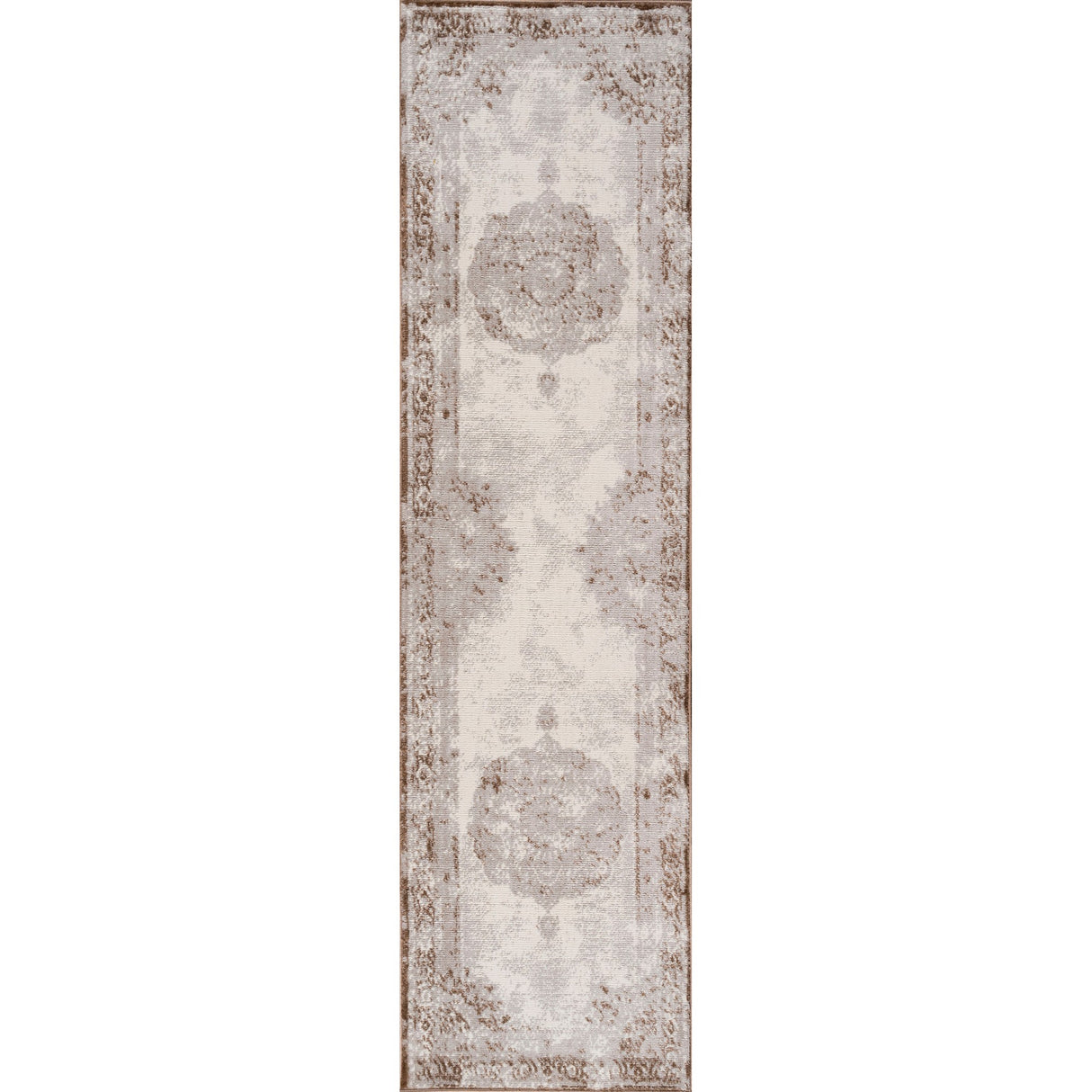 Rosalia Cottage Medallion Plush Runner Rug