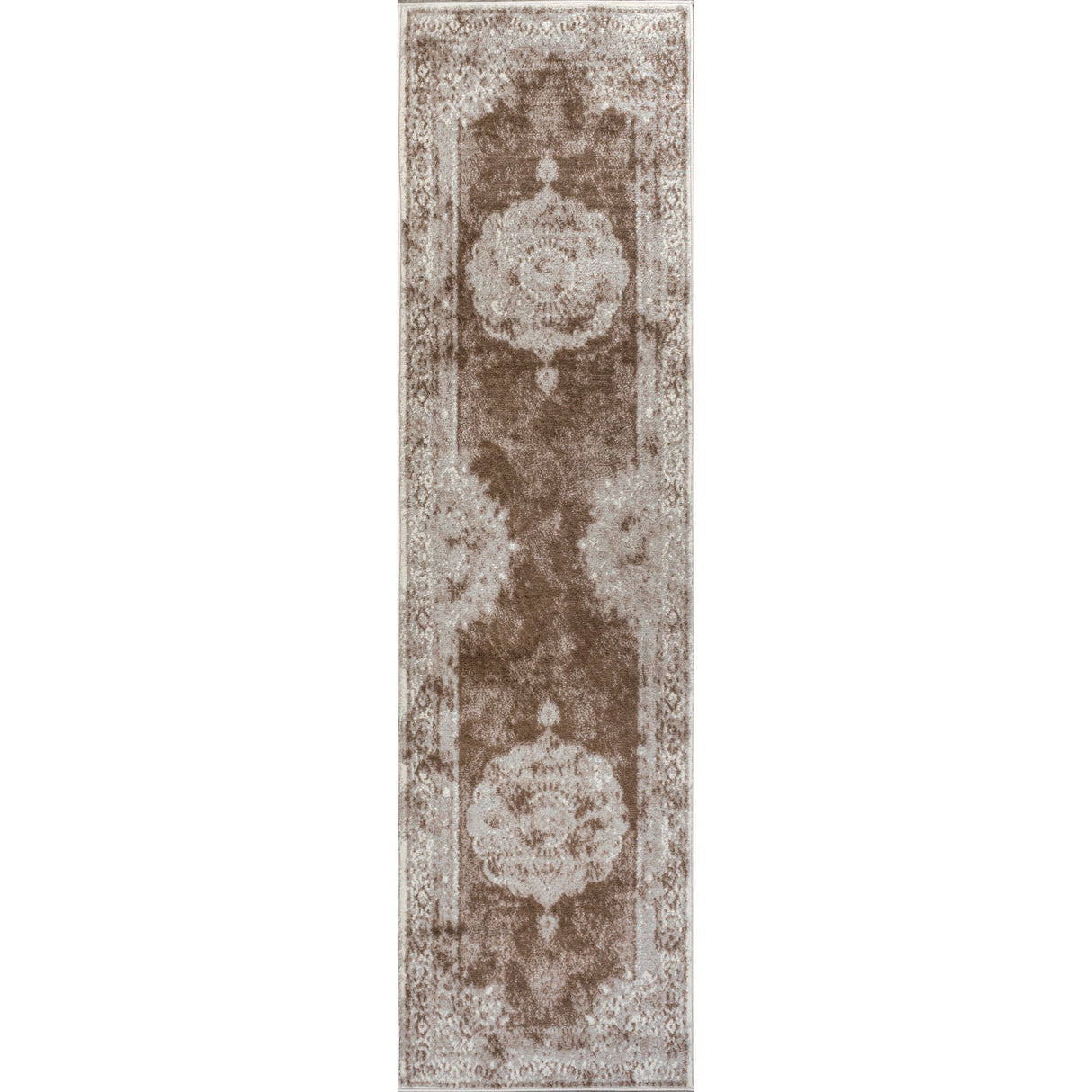 Rosalia Cottage Medallion Plush Runner Rug
