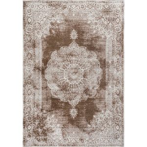Rosalia Cottage Medallion Plush Area Rug