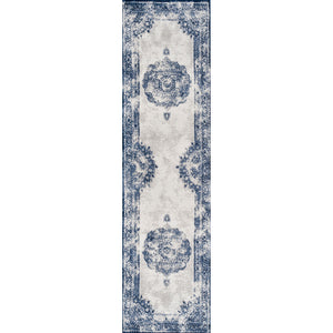 Rosalia Cottage Medallion Woven Runner Rug