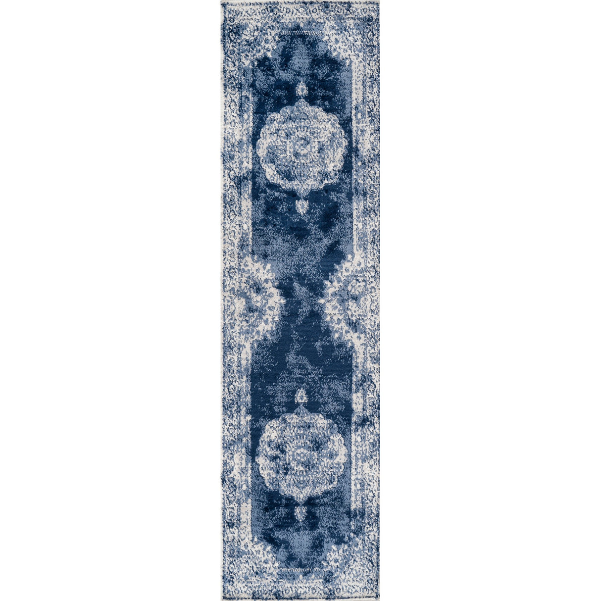 Rosalia Cottage Medallion Woven Runner Rug