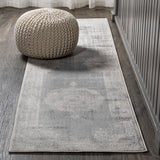 Rosalia Cottage Medallion Woven Runner Rug