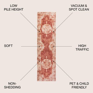 Rosalia Cottage Medallion Woven Runner Rug