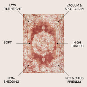 Rosalia Cottage Medallion Bohemian Area Rug