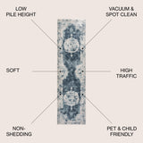 Rosalia Cottage Medallion Woven Runner Rug
