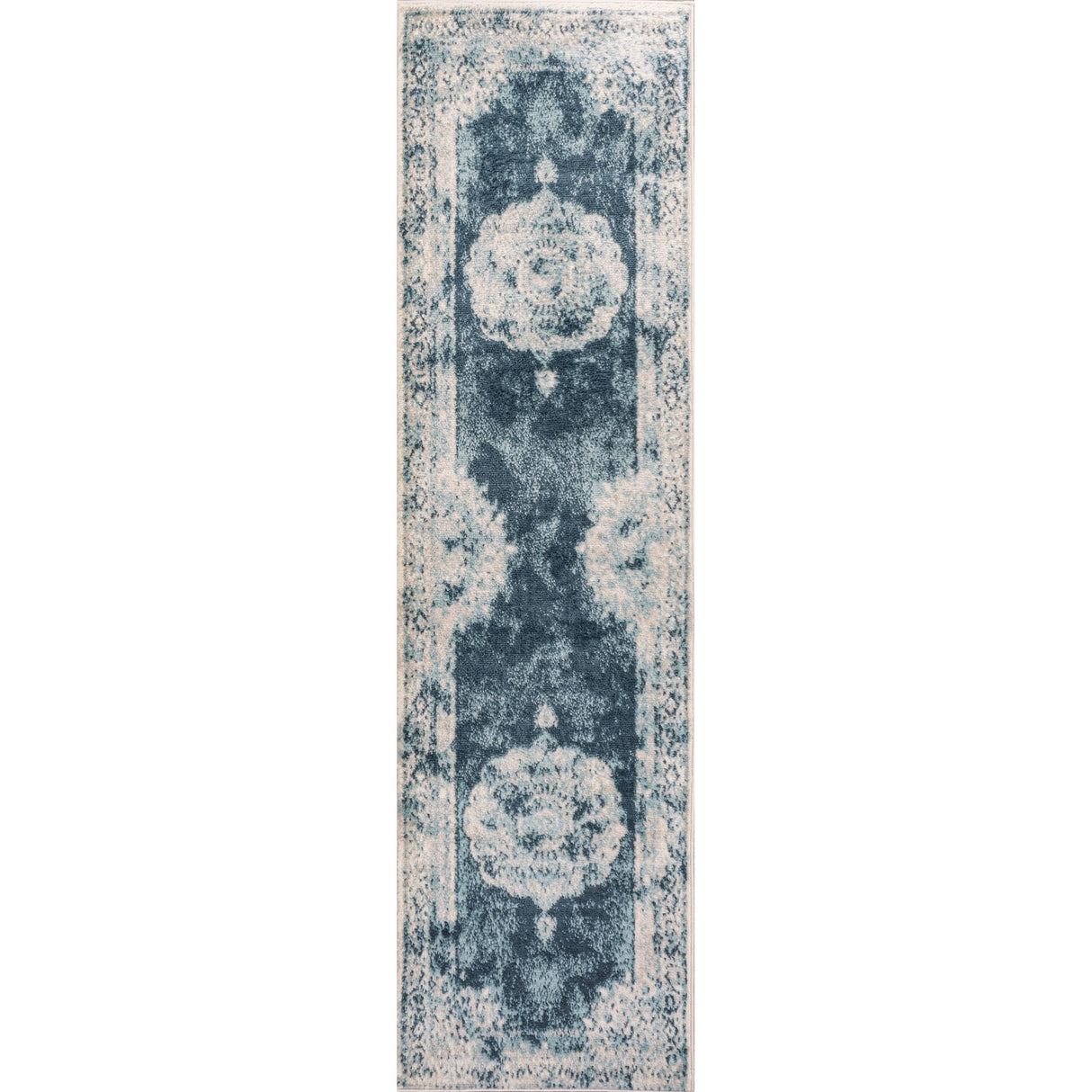 Rosalia Cottage Medallion Woven Runner Rug
